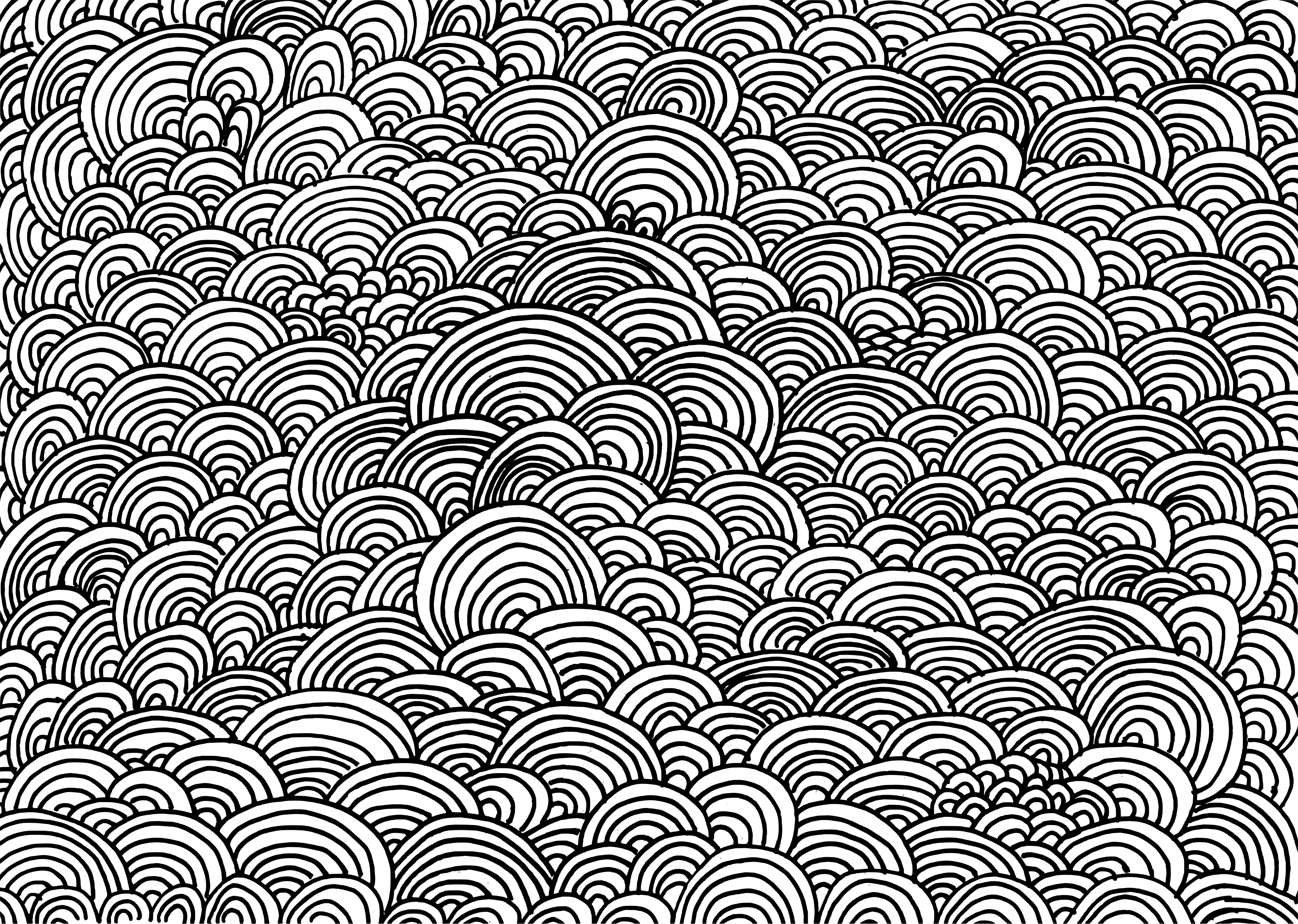 Circle Doodle Background (PNG)
