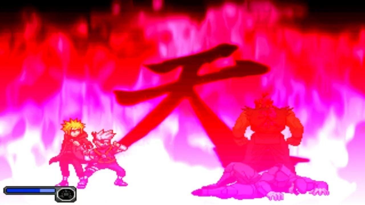 Kid Kakashi and Minato vs Akuma Team. Epic Mugen Battles Naruto