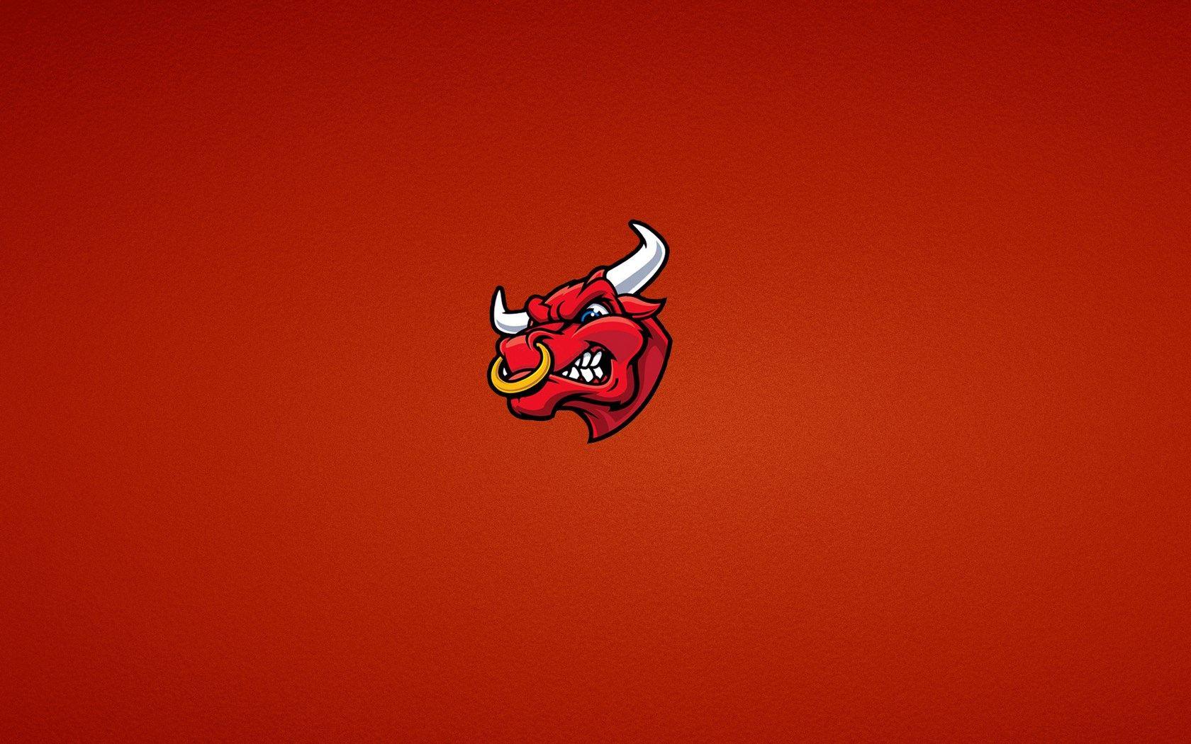 Fiersome Red Bull Illustration Desktop Wallpaper