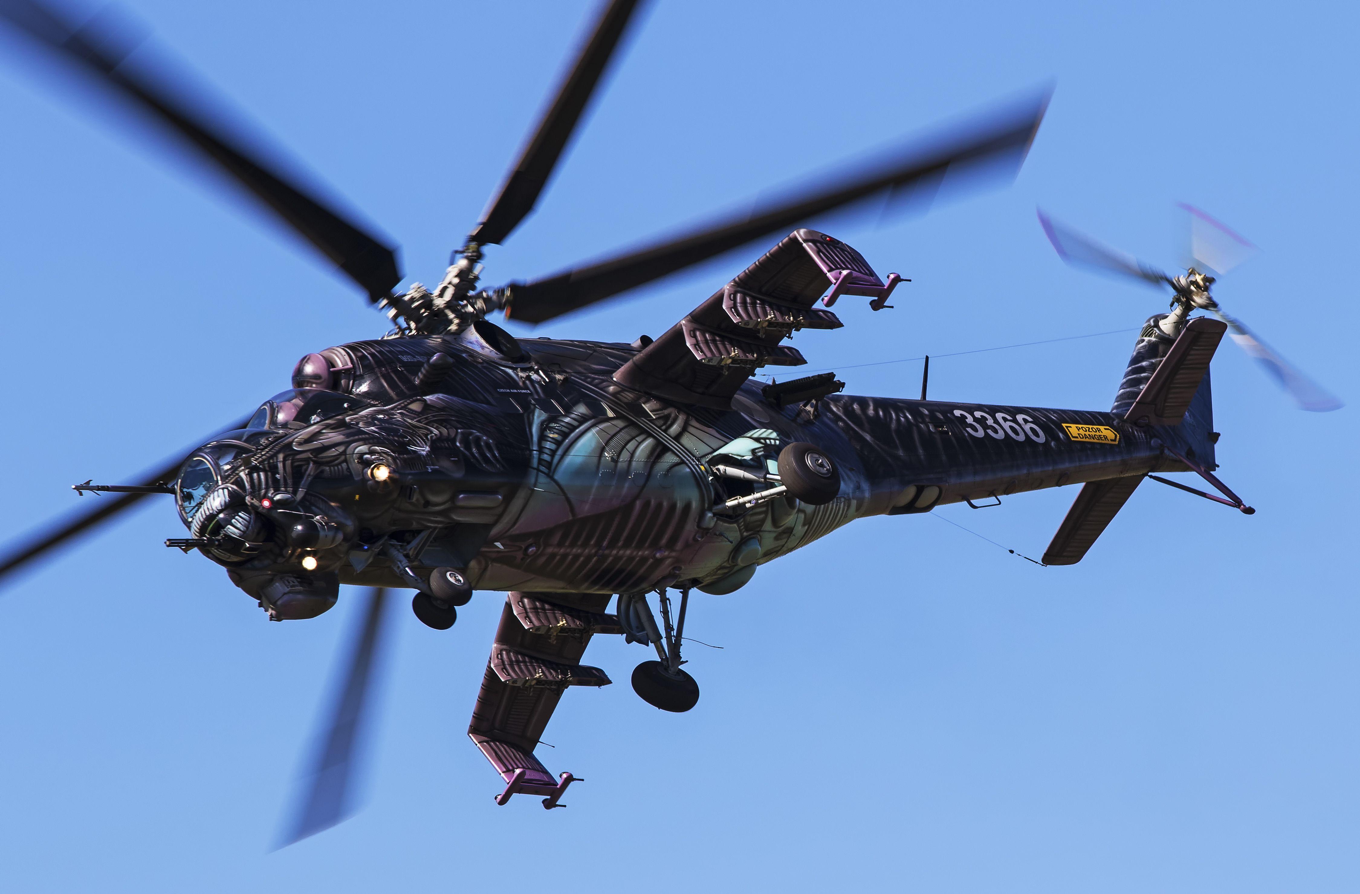 Wallpaper Attack helicopter, Mil Mi- Helicopter gunship, 4K