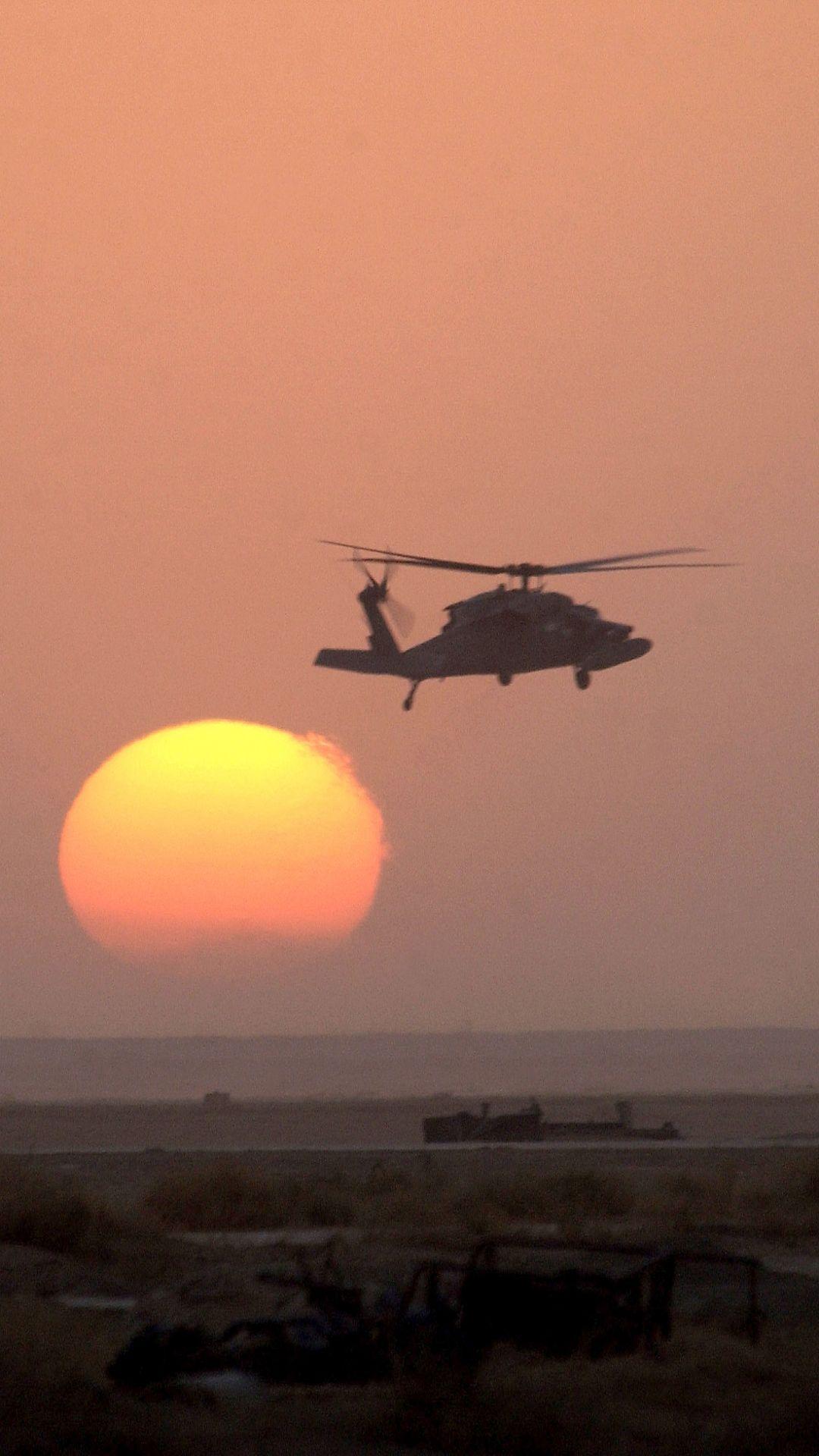Military Helicopter (1080x1920) Wallpaper