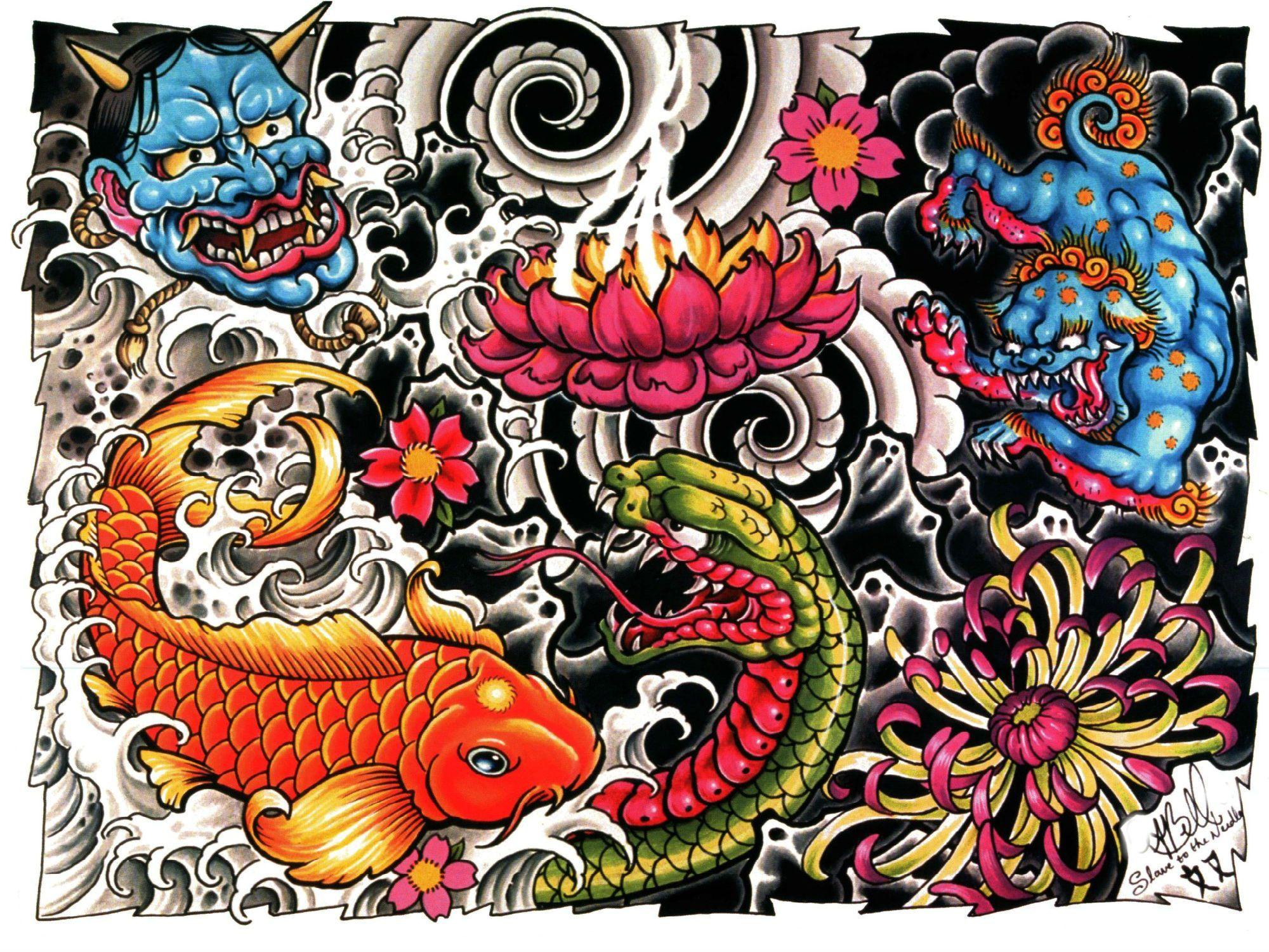 Tattoo Wallpaper #Ma3. Traditional tattoo wallpaper