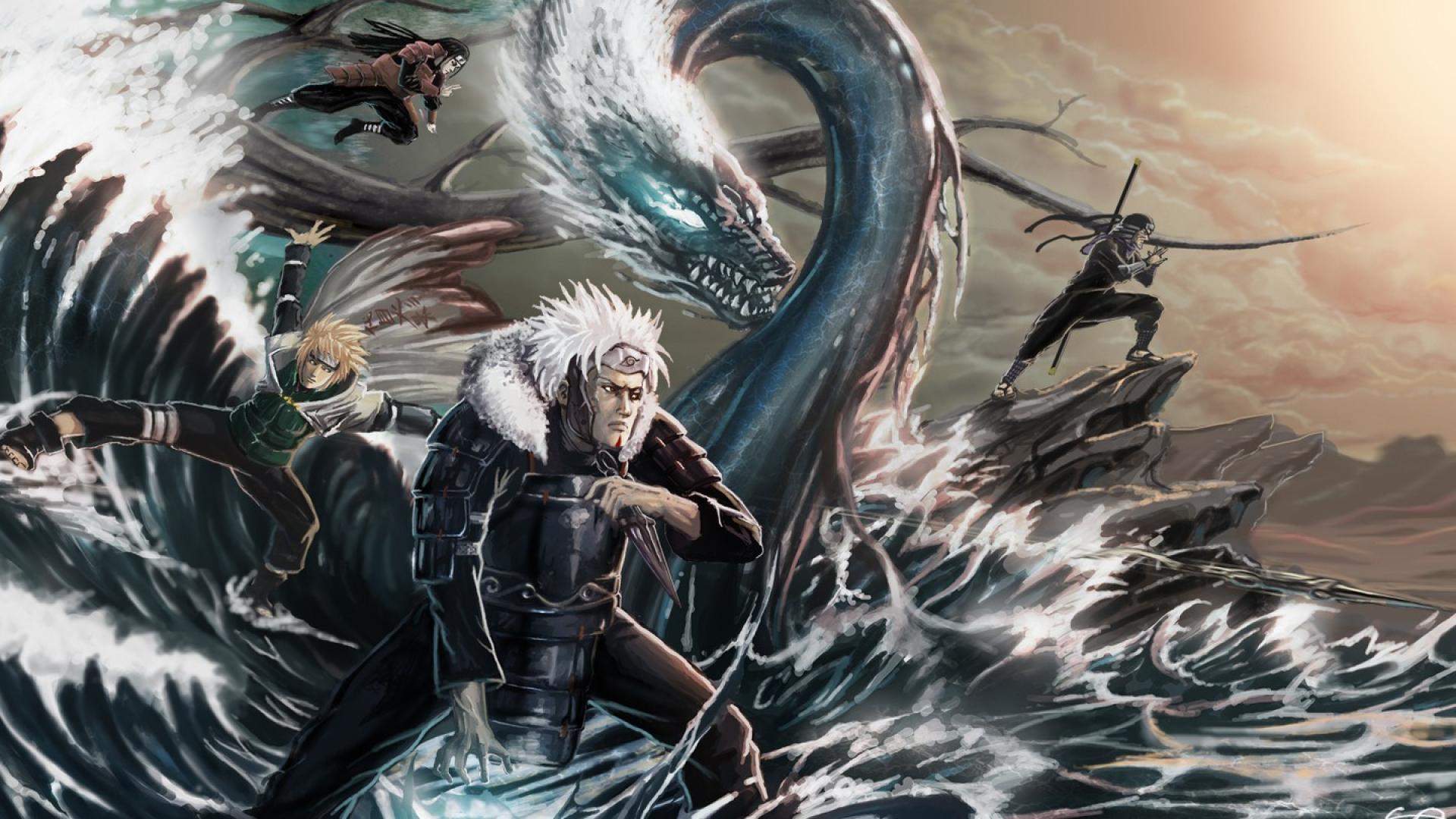 Namikaze hashirama senju tobirama sarutobi hiruzen hokage wallpaper