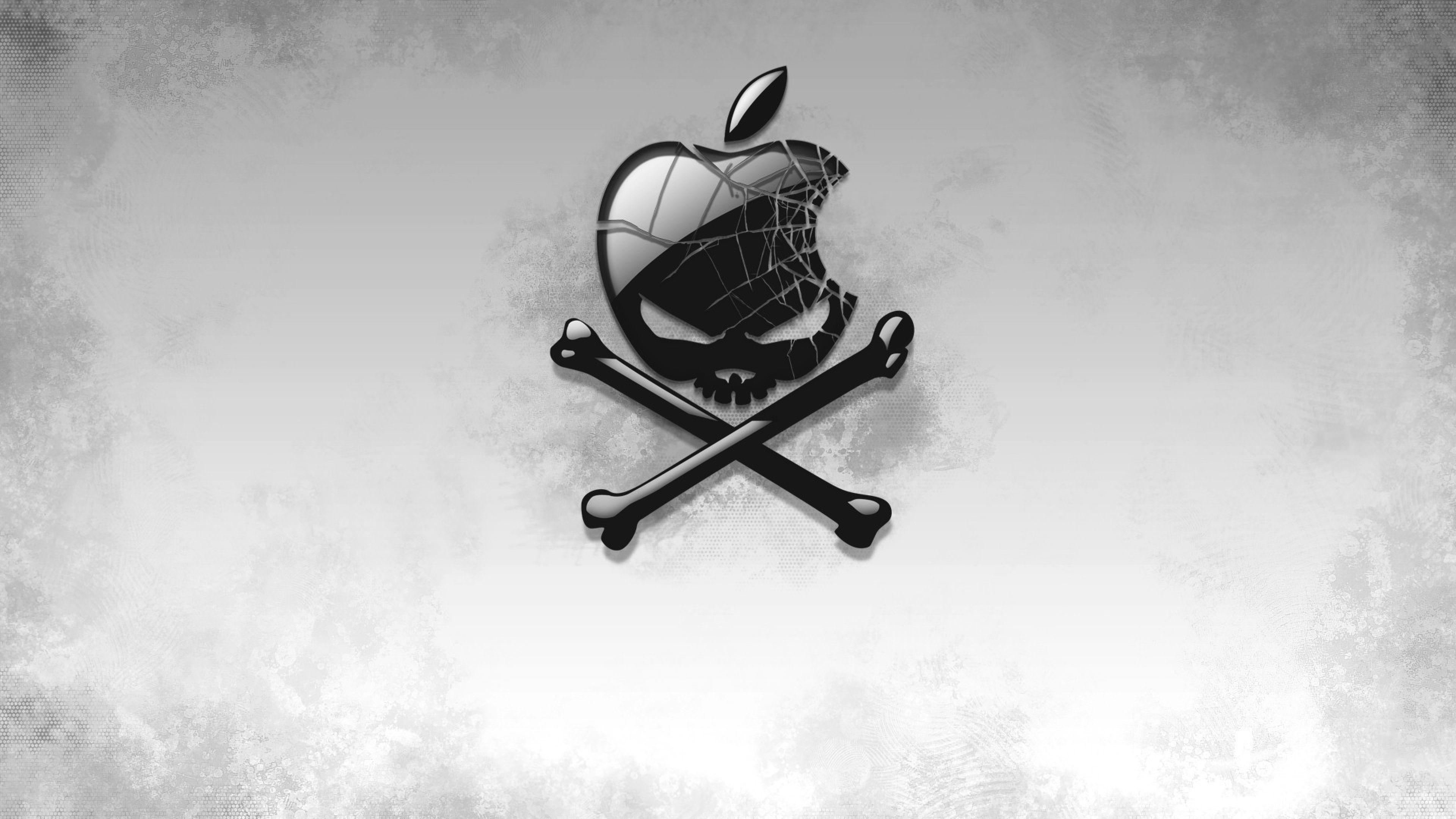 Black Apple Skull, HD Artist, 4k Wallpaper, Image, Background