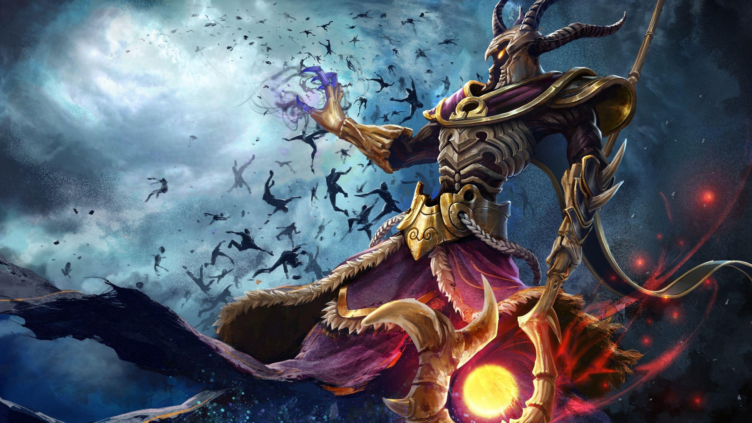 Download Wallpaper 2560x1440 Smite, Hades, Art Mac iMac 27 HD Background