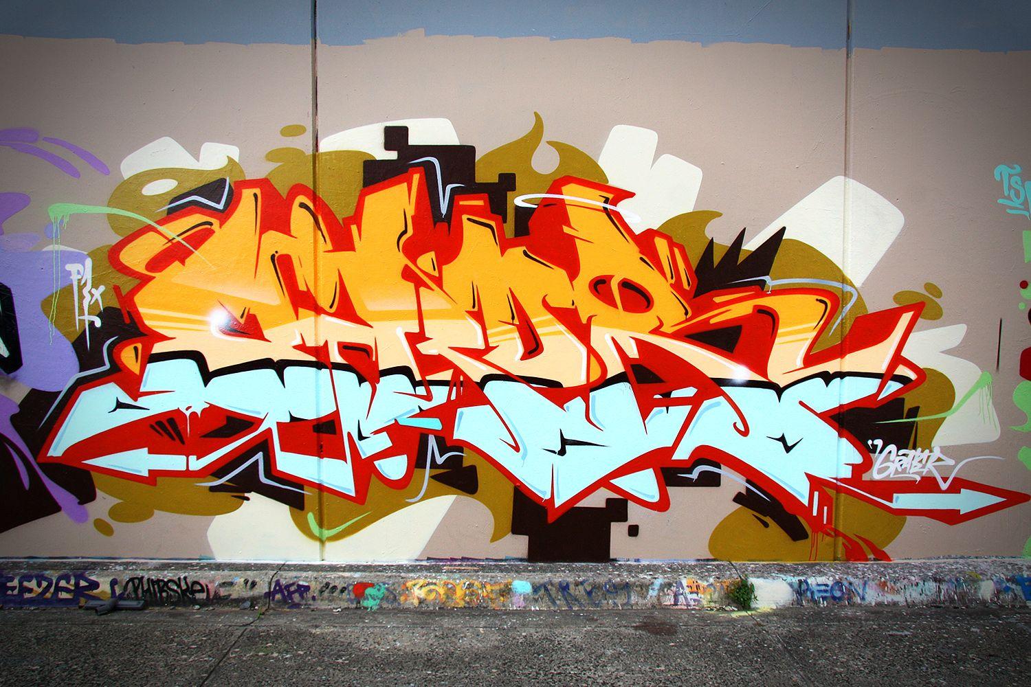 Graffiti Bomber Wallpaper Letters Swank Graffiti Piece Wall Los