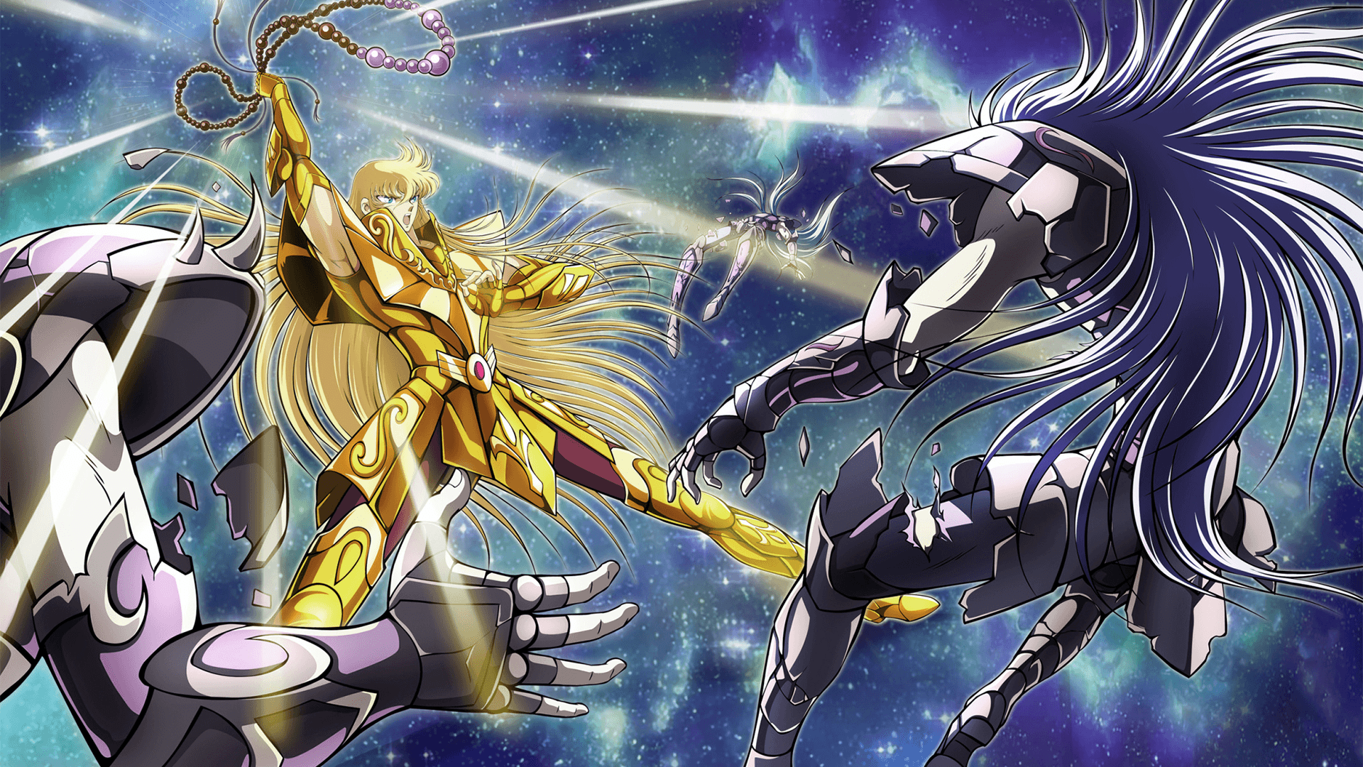 Virgo Shaka vs 3 Golden Saints HD Wallpaper. Background