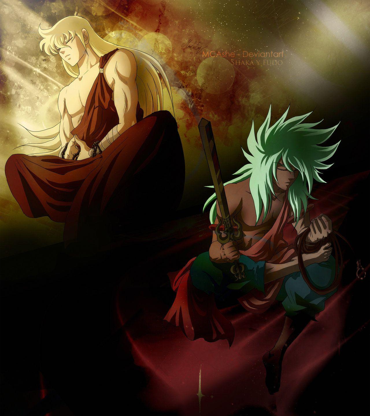 Shaka / Fudo de Virgo. Saint seiya, Anime, Fan art