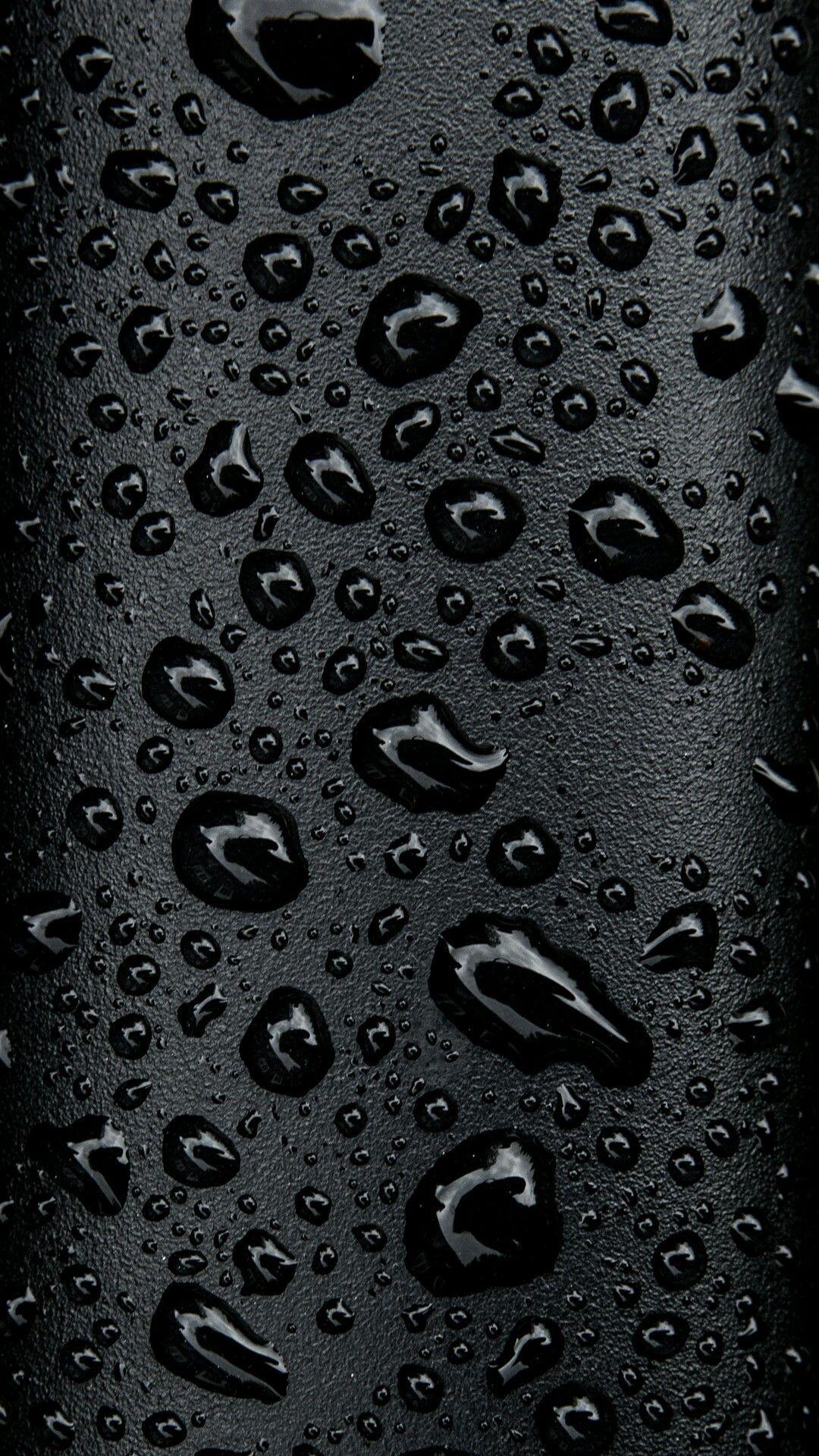Black Water Droplets. Black phone wallpaper, Galaxy s8 wallpaper