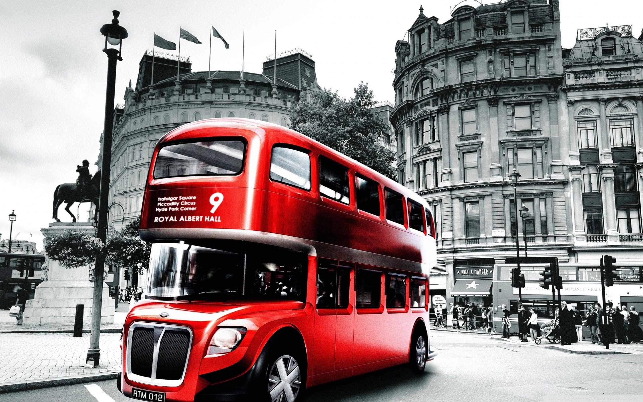 Red London Bus ❤ 4K HD Desktop Wallpaper for 4K Ultra HD TV