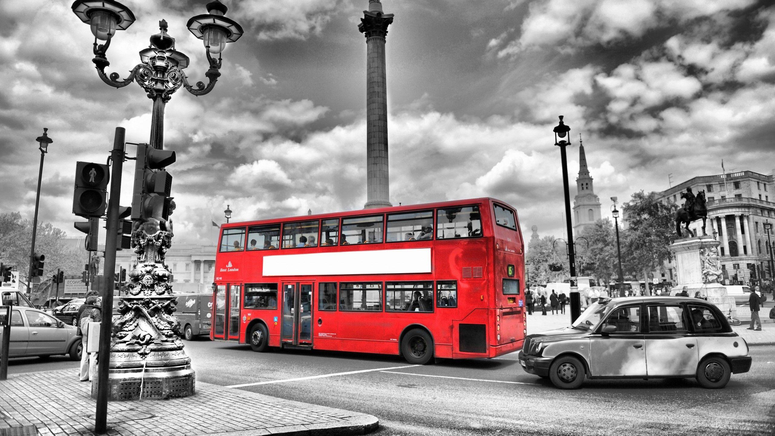 WallFocus.com. Black White and Red Bus Wallpaper Search Engine
