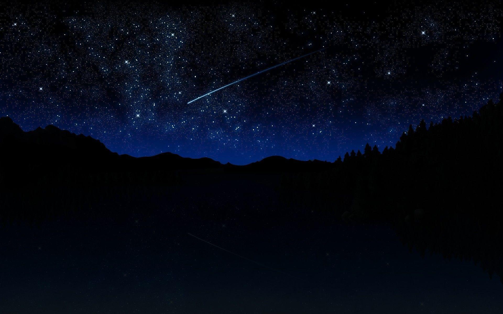 Meteorite night stars wallpaper. PC