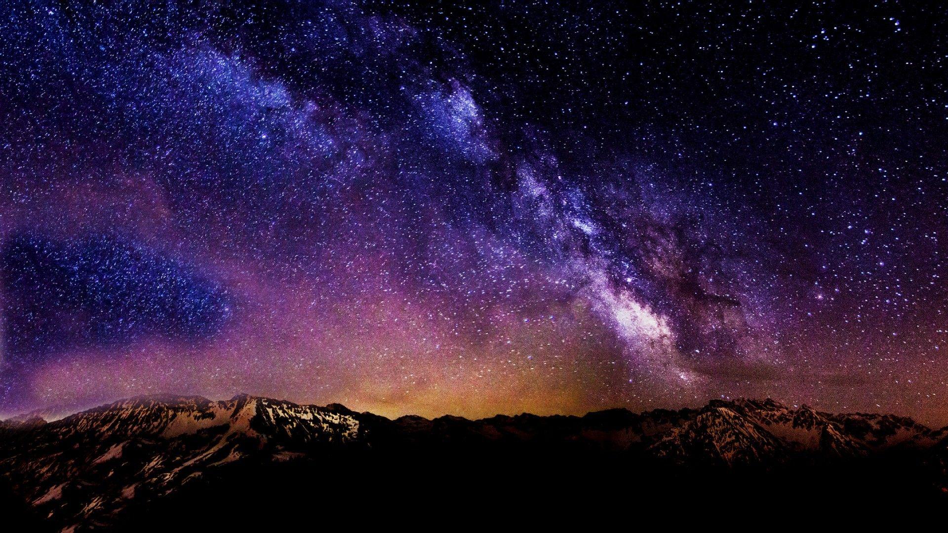 Starry Night Sky Desktop Wallpaper