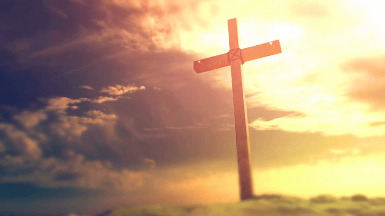 crucifixion cross background Stock Video Footage