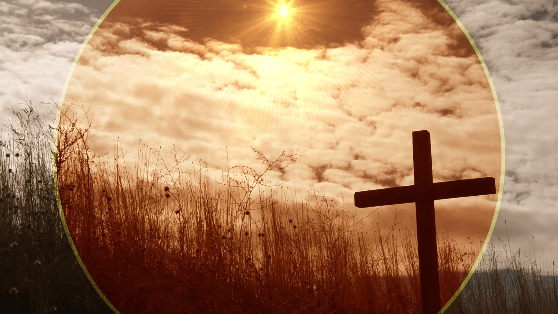 Easter Cross Background: Fields Of Grace Stock Video Footage