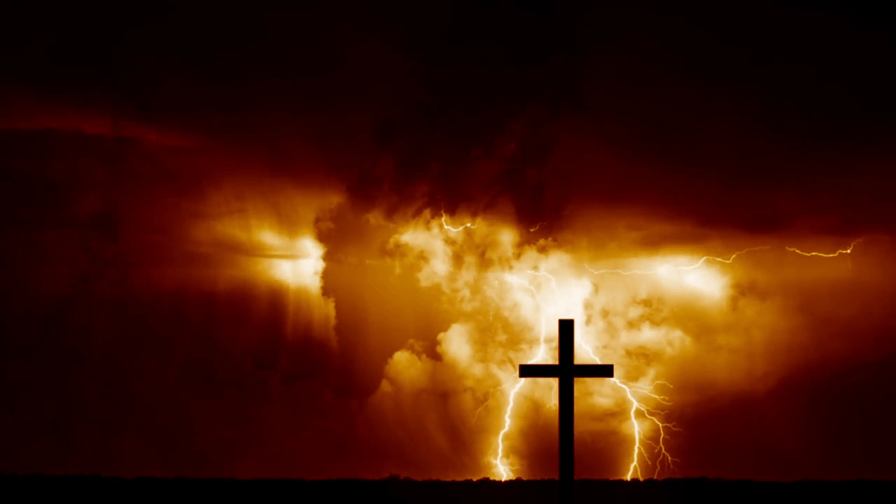 Easter Cross Worship Motion. Good Friday Background Stock Video
