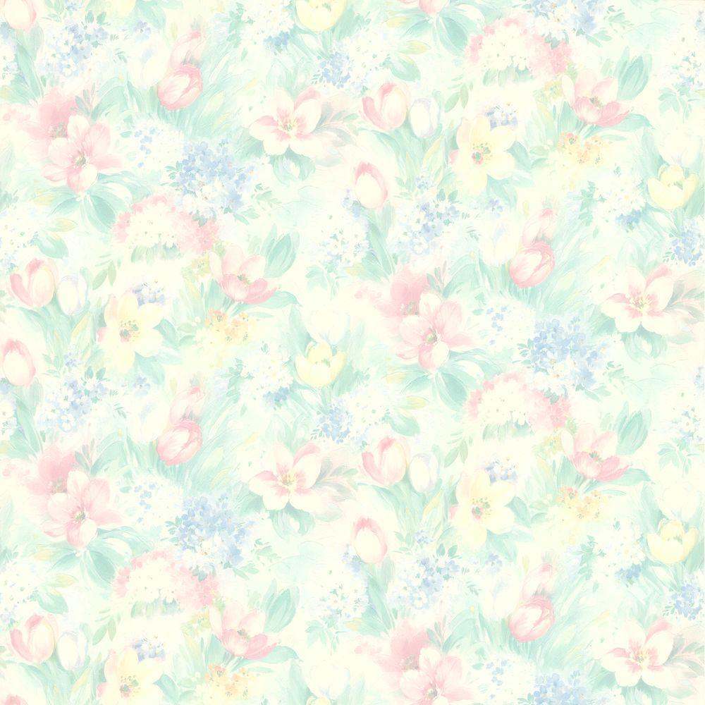 Georgia Pastel Floral Motif Wallpaper 414 75868 Home Depot