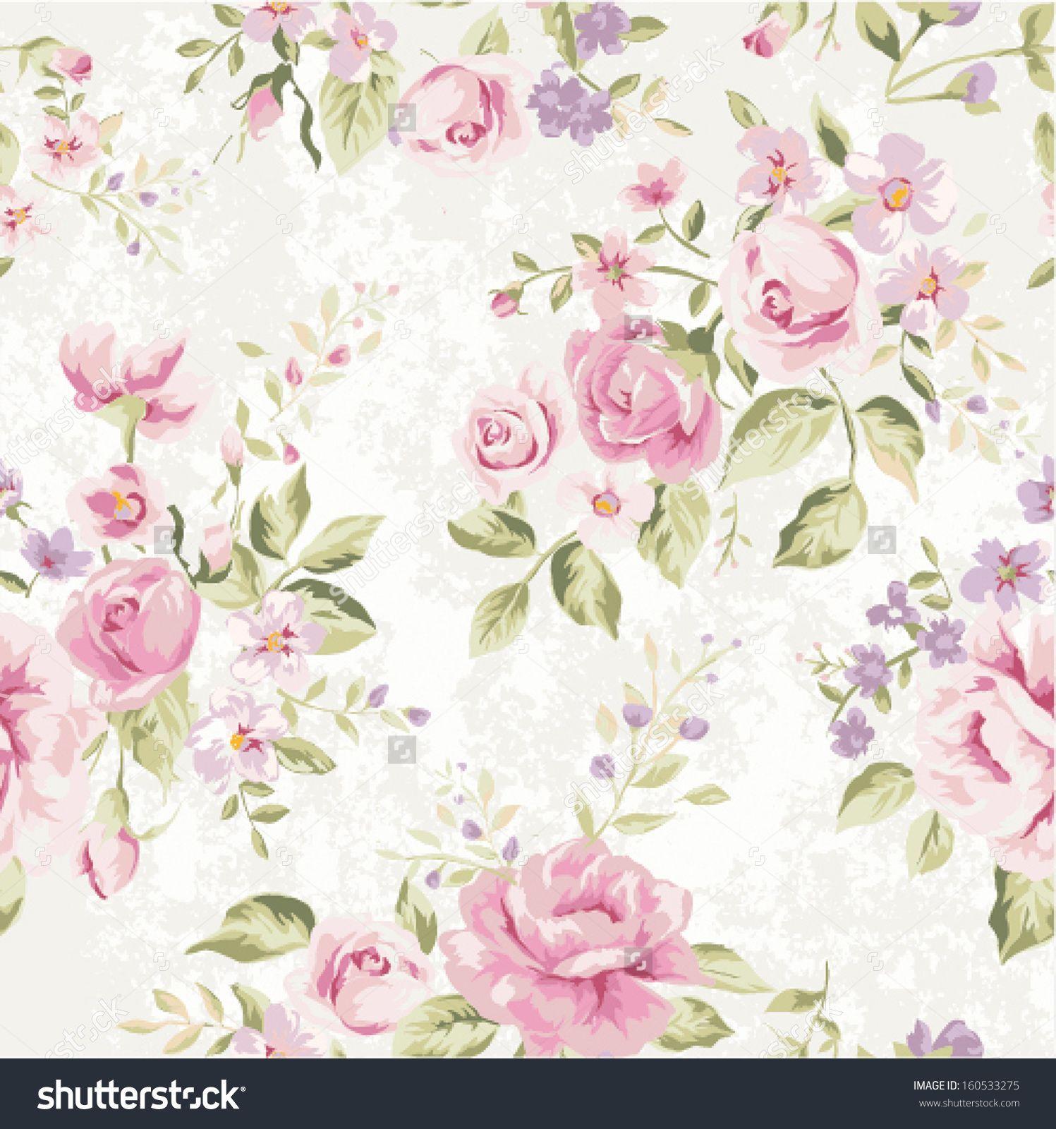 Vintage Flowers Wallpaper Image Photo Picture Background