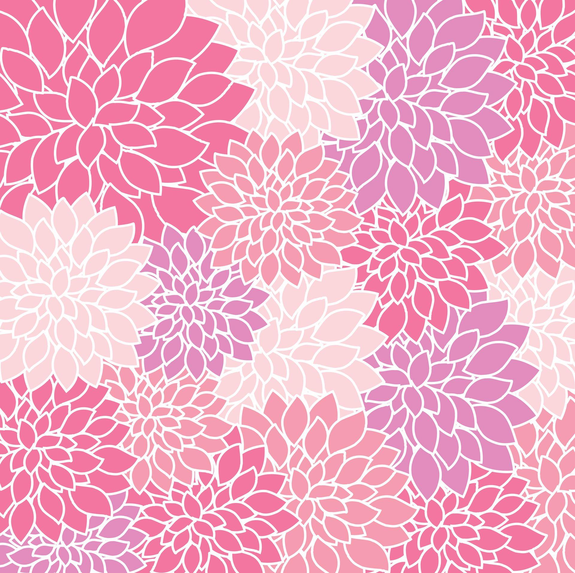 Floral wallpaper in vintage style. Public domain photo