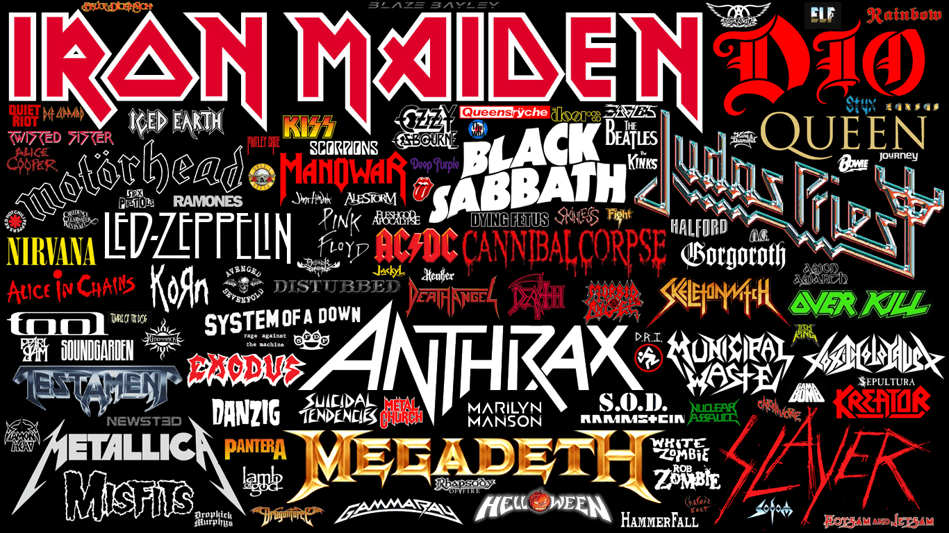 Ultimate Rock and Metal Logos Wallpaper 2