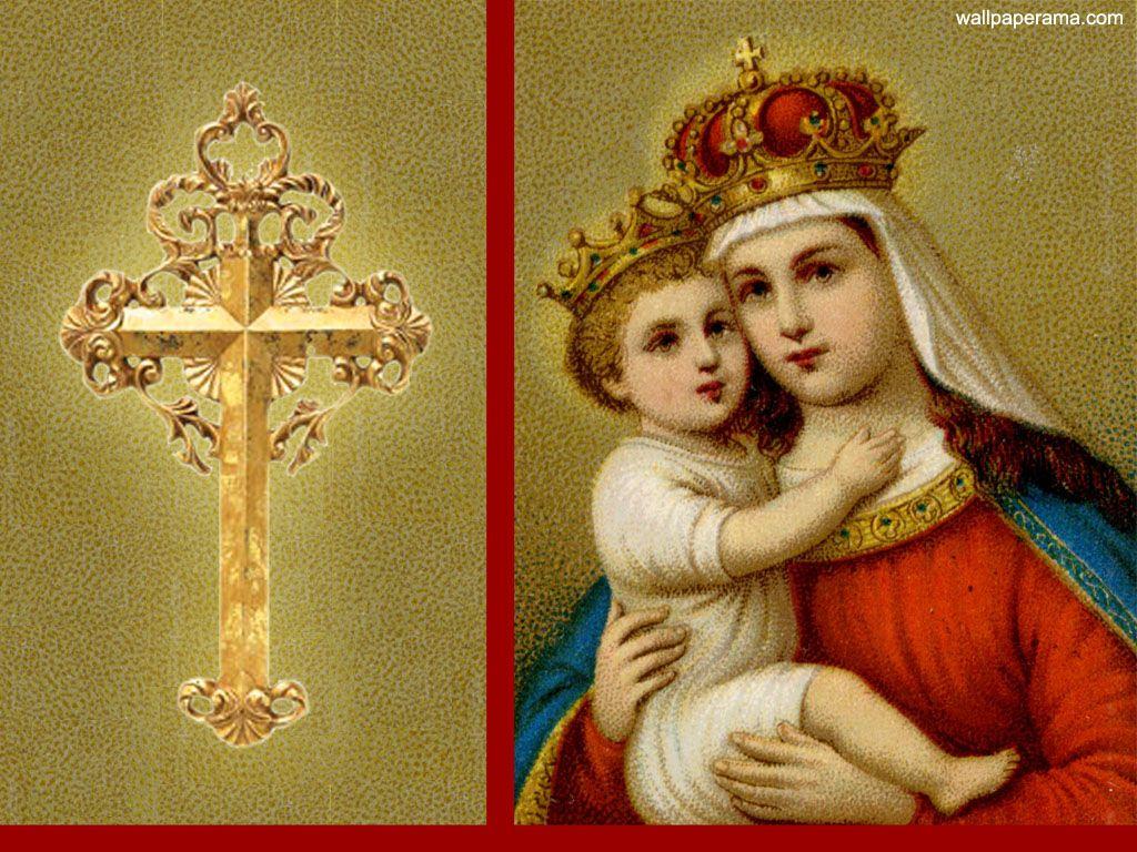 wallpaper of jesus and mary mother mary with baby jesus christ