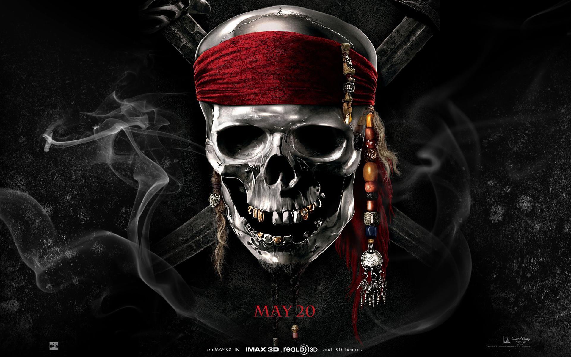 HD Pirates Caribbean Fantasy Dark Horror Skulls Photo Wallpaper