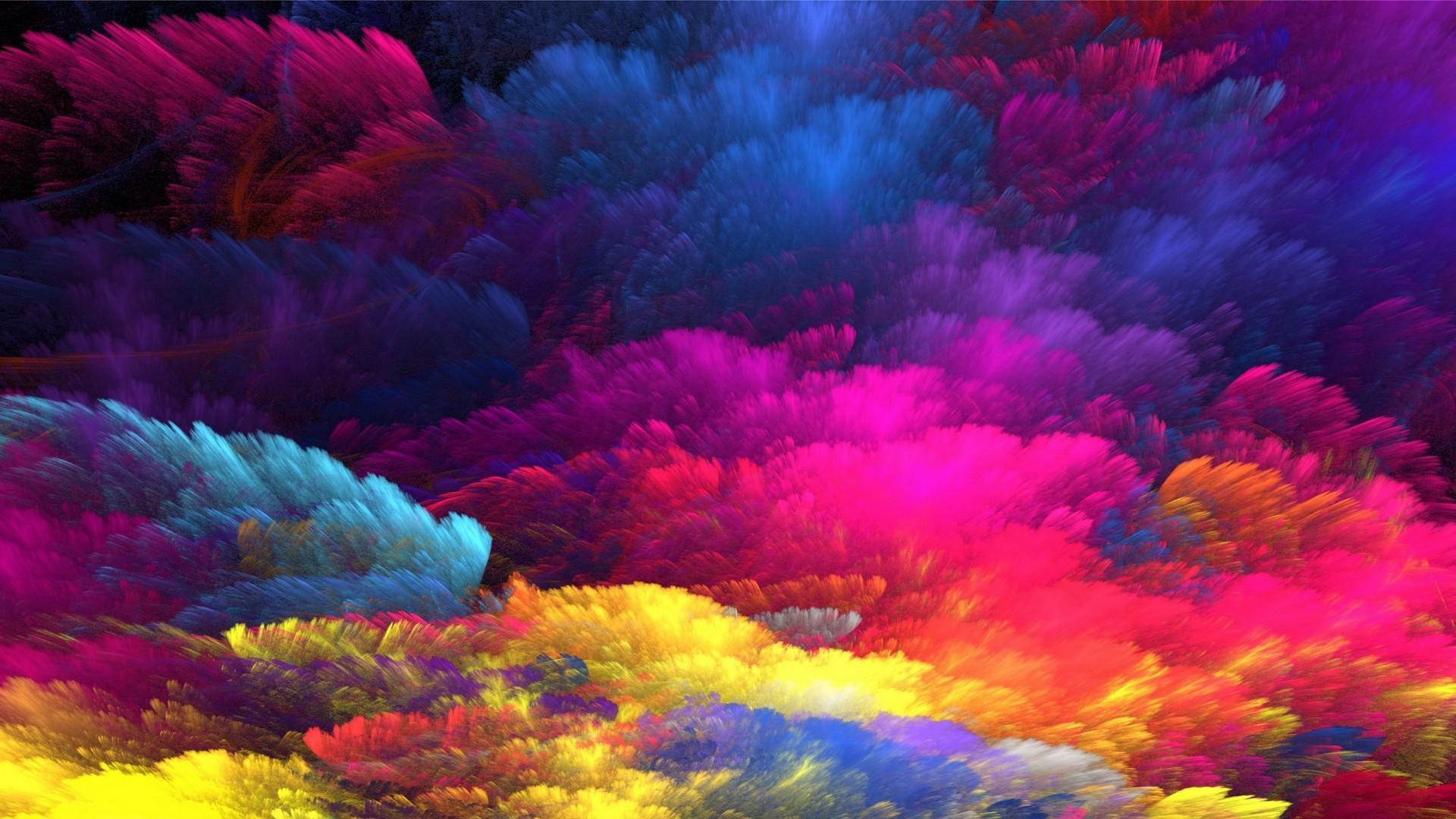 Rainbow Colors Abstract Art Wallpaper. Wallpaper Studio 10. Tens