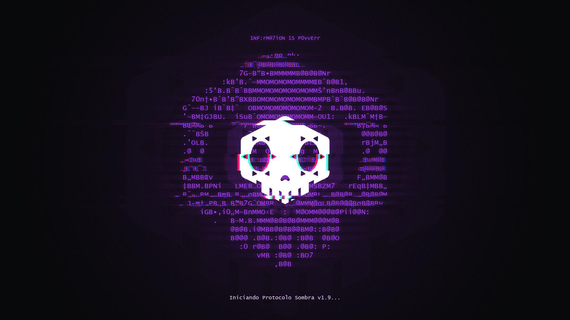 Overwatch Game Sombra Hacker Logo Wallpaper