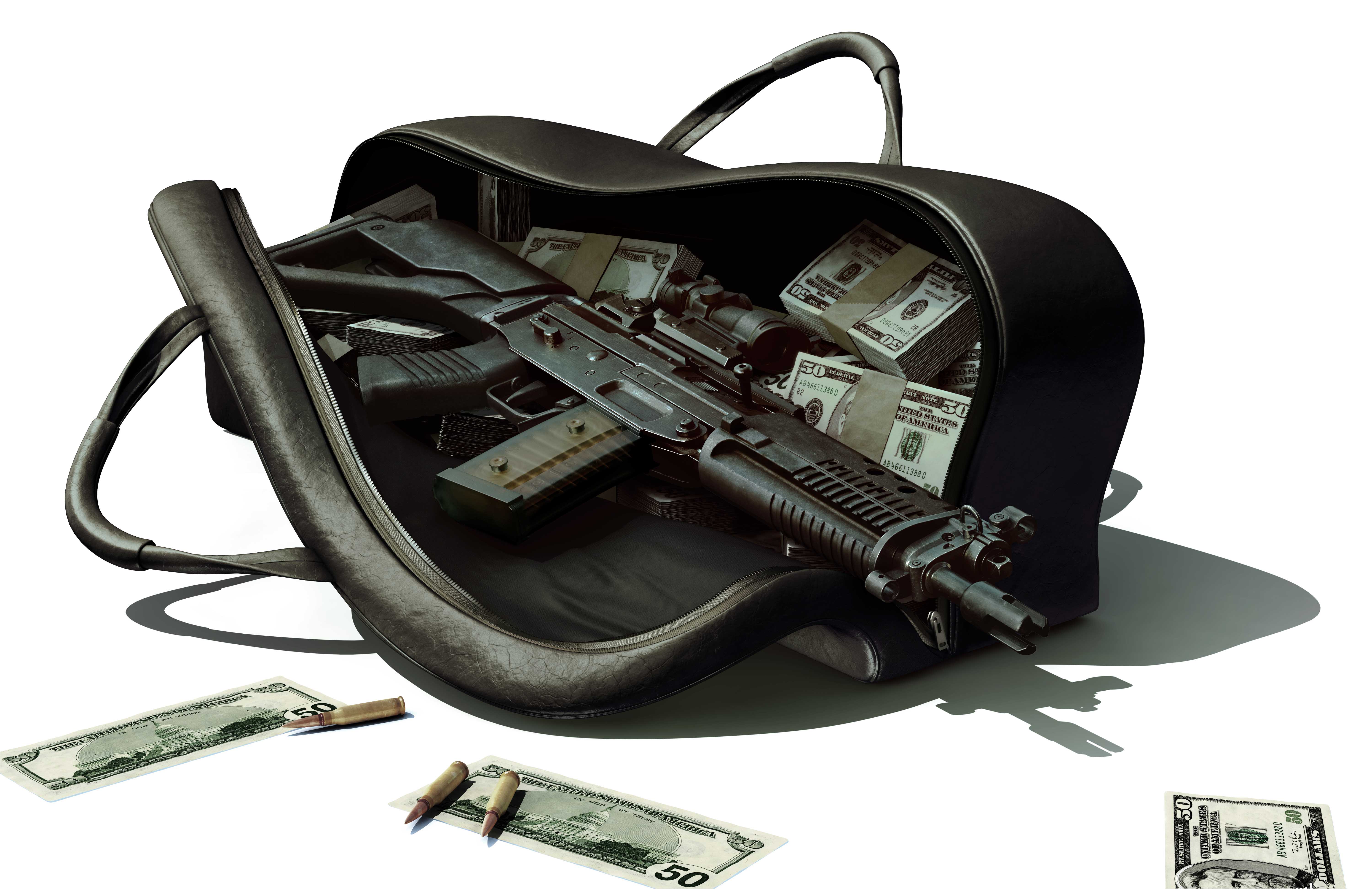 rifles, guns, money, weapons, gangster wallpaper