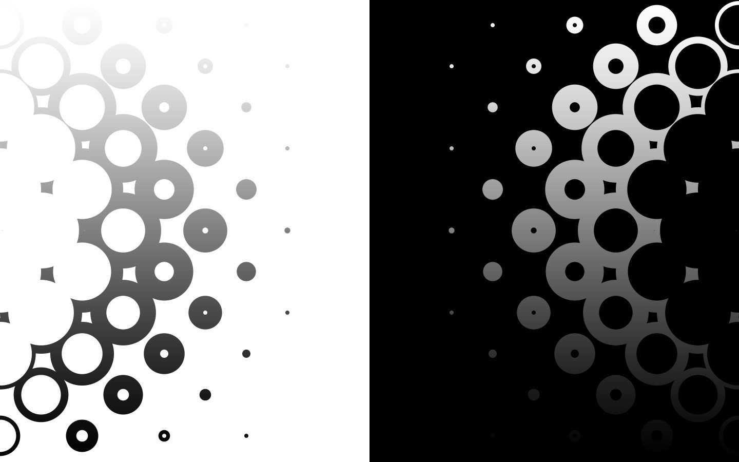black and white modern wallpaper, black white circles monochrome
