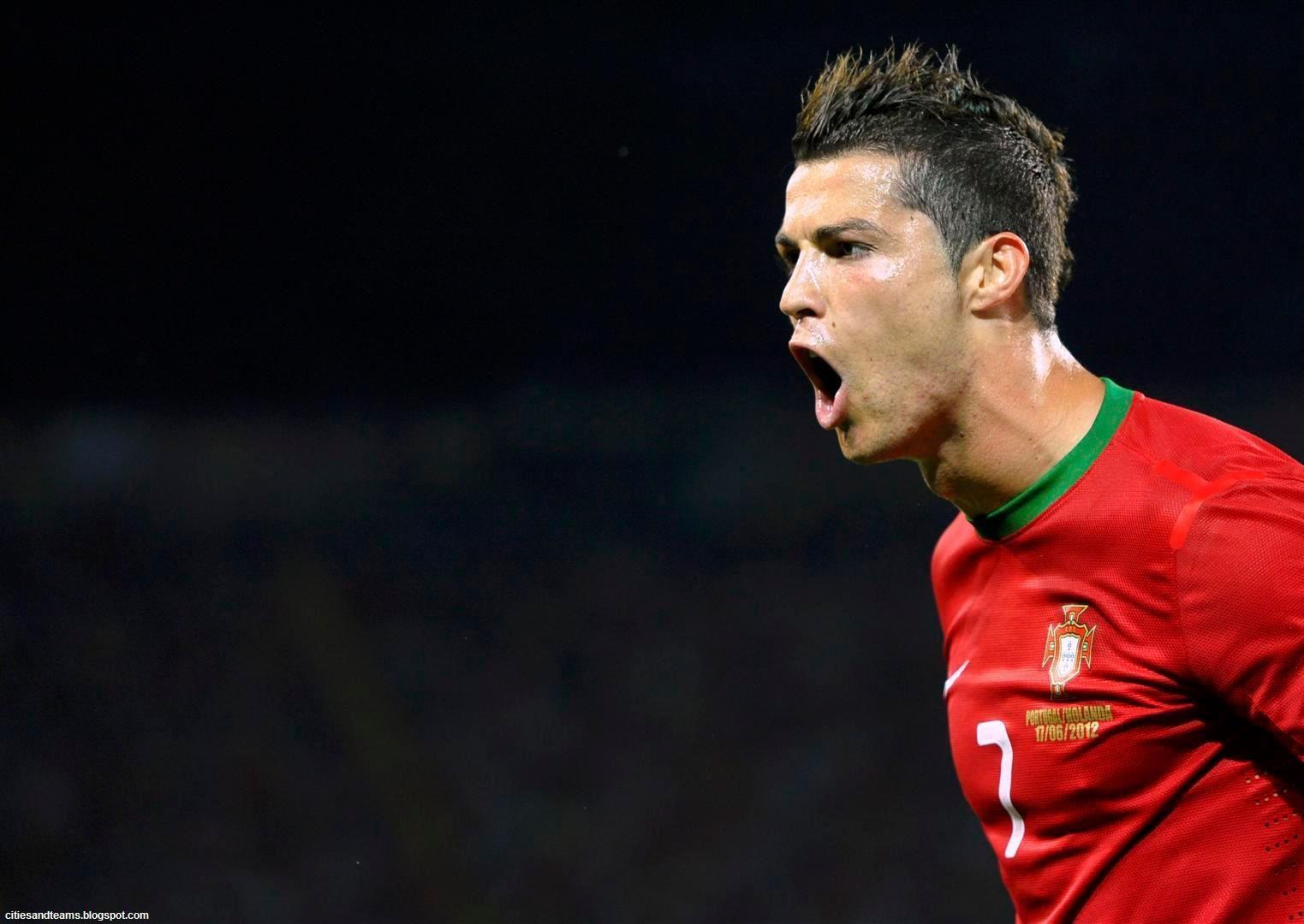 Cristiano Ronaldo. Cristiano Ronaldo In Red T Shirt Image. Soccer