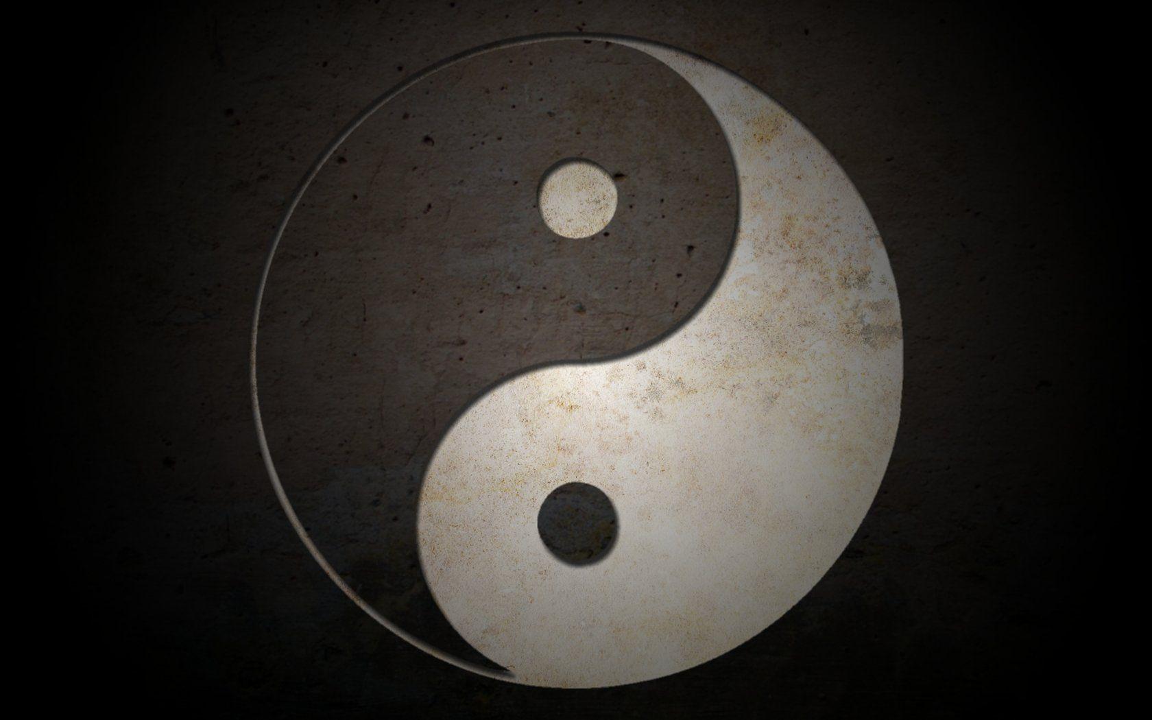 Wallpaper, Yin and Yang, symbols 1680x1050