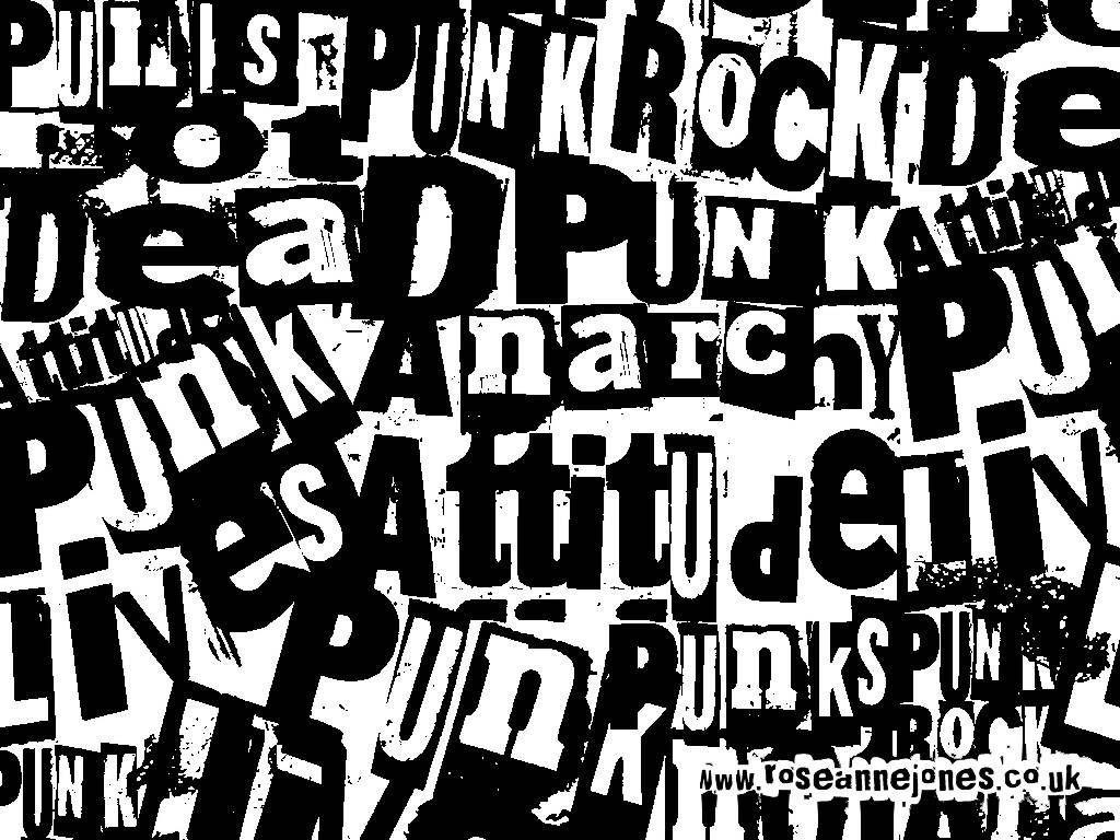 Punk Words Wallpaper Wallpaper. Poster. Rose