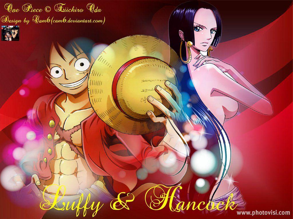 One Piece Wallpaper: Luffy and Boa Hancock