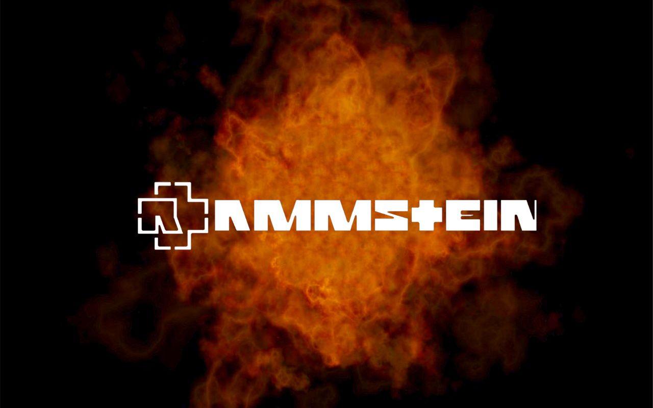Rammstein Fire Explosion Text Desktop Wallpaper