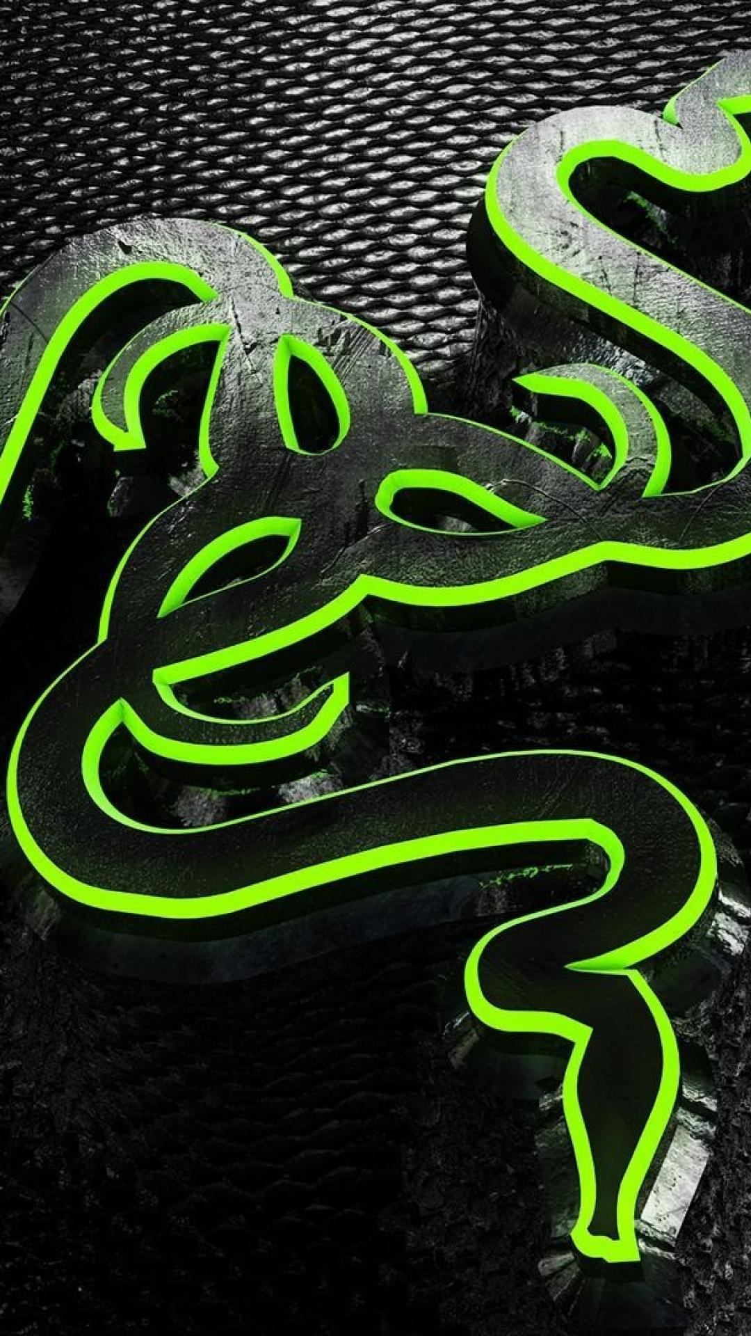 Razer green logos video games wallpaper