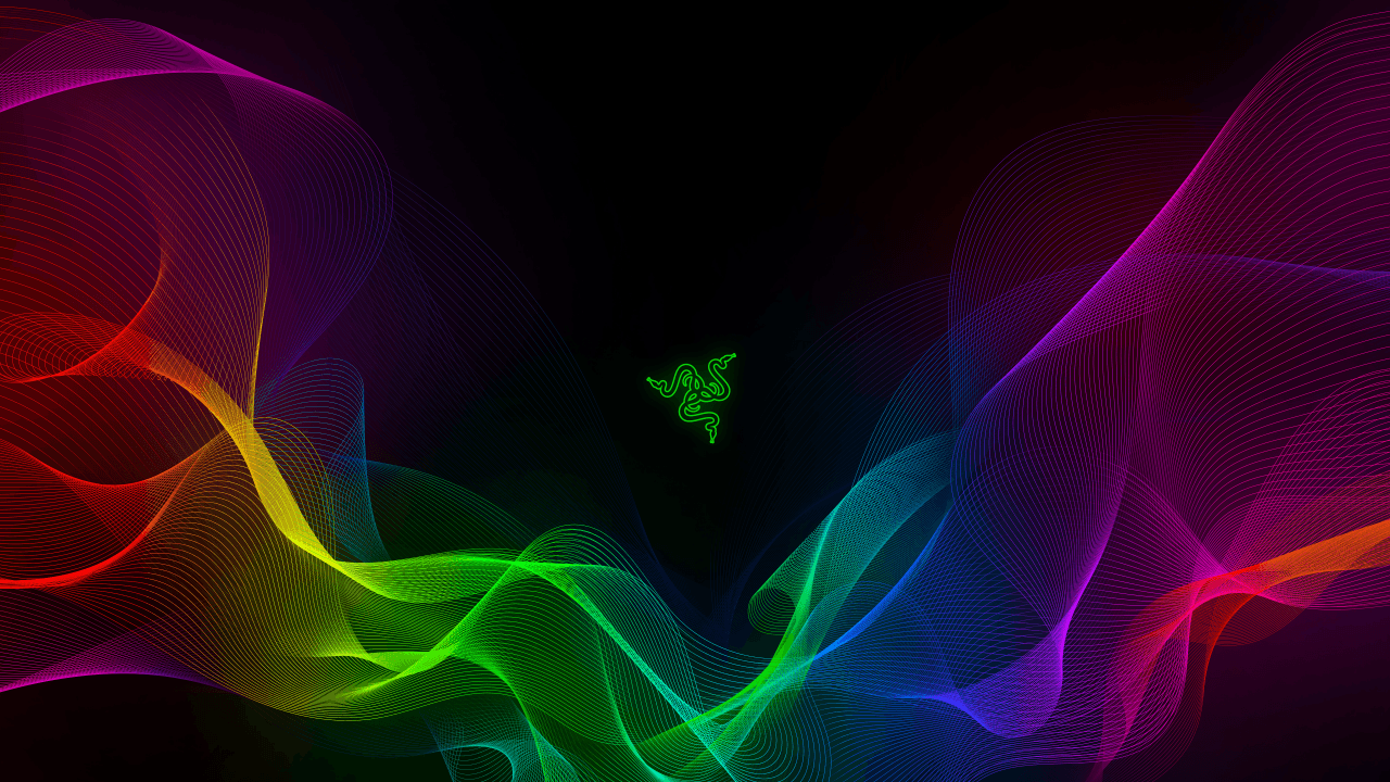 Wallpaper Razer, Abstract, Colorful, Waves, 4K, Technology