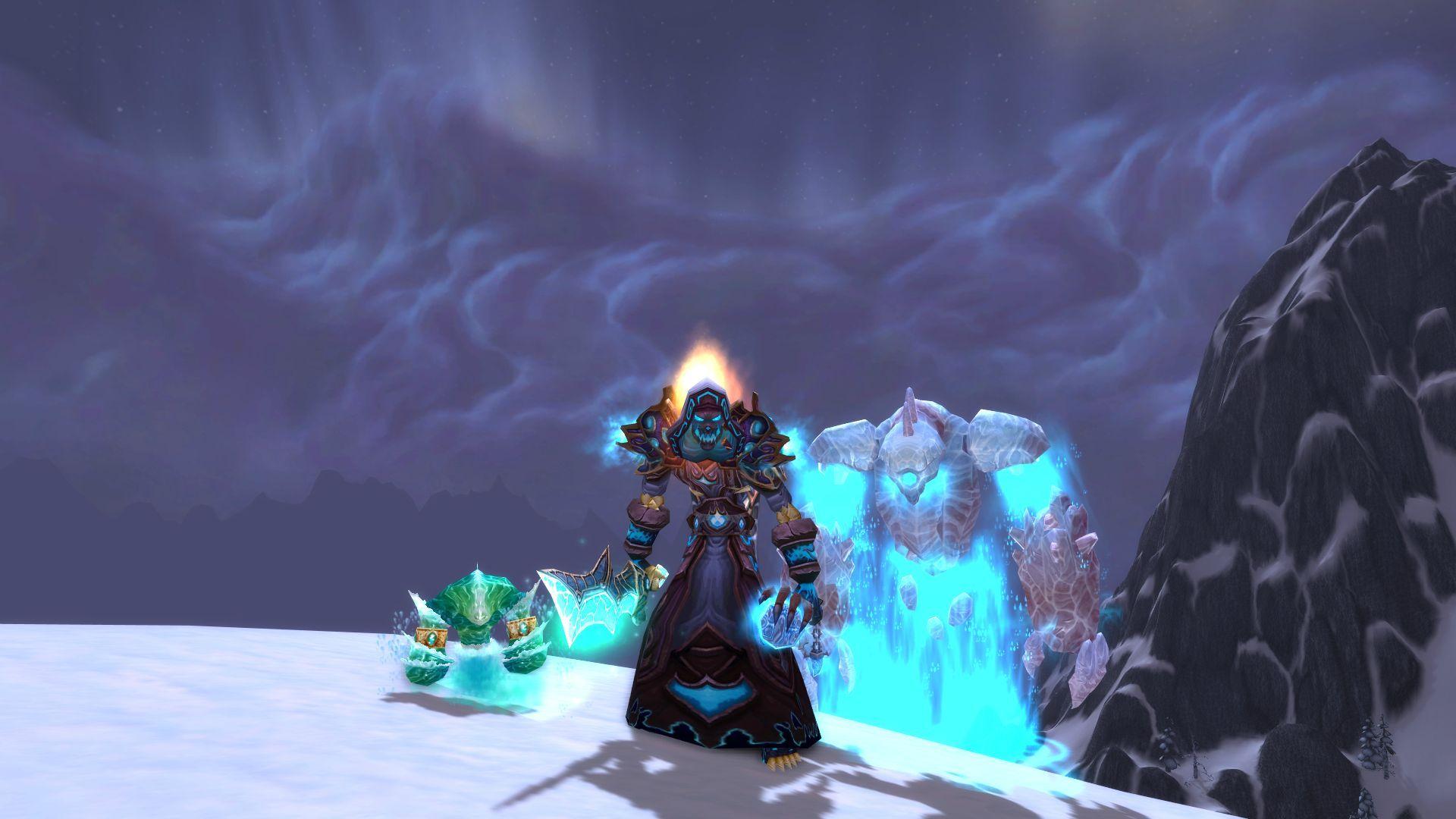 My frost mage xmog, structured around the Firelord tier set