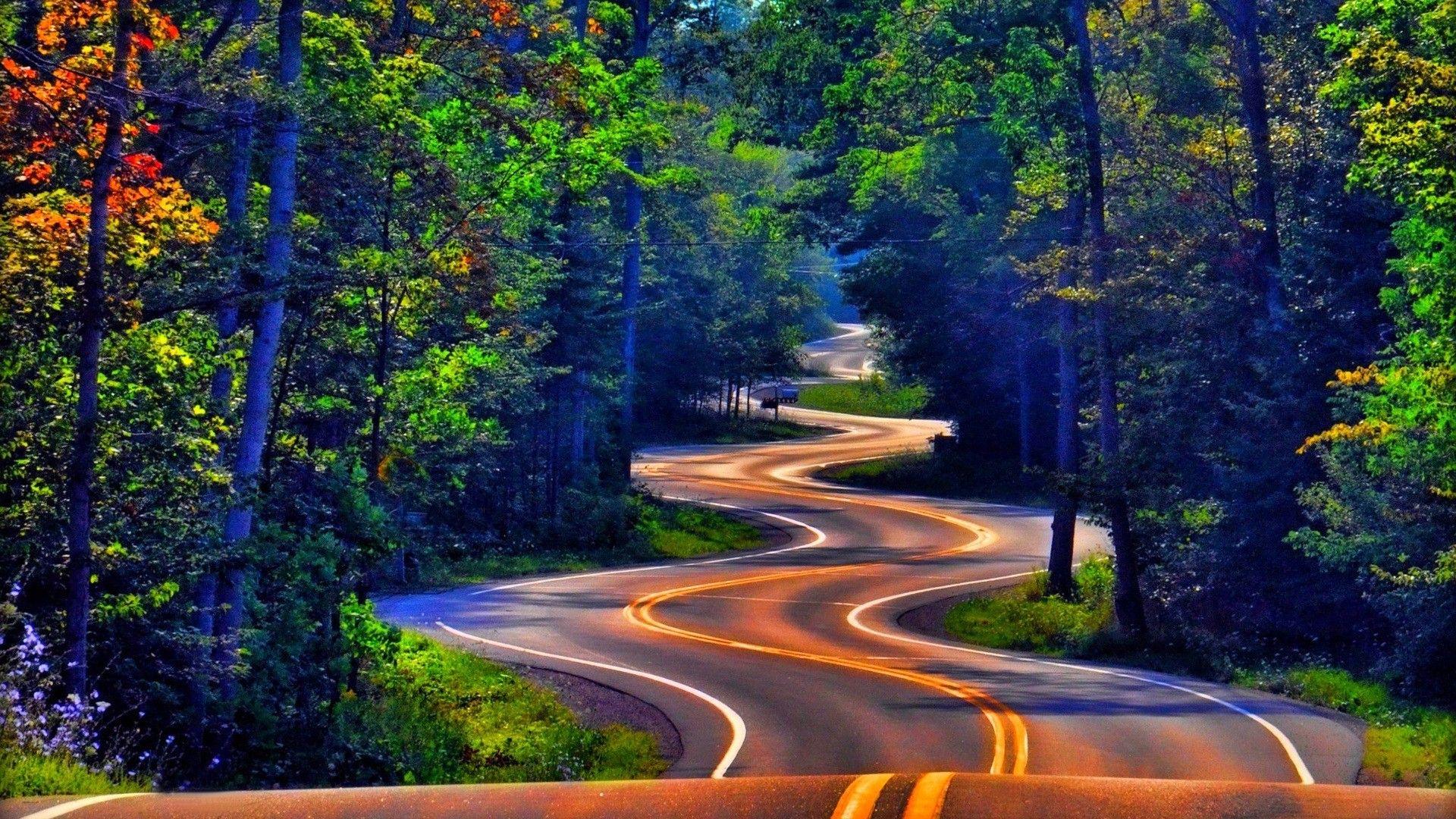 Nature Road HD Wallpaper For Desktop Pics Background Beauty Of On