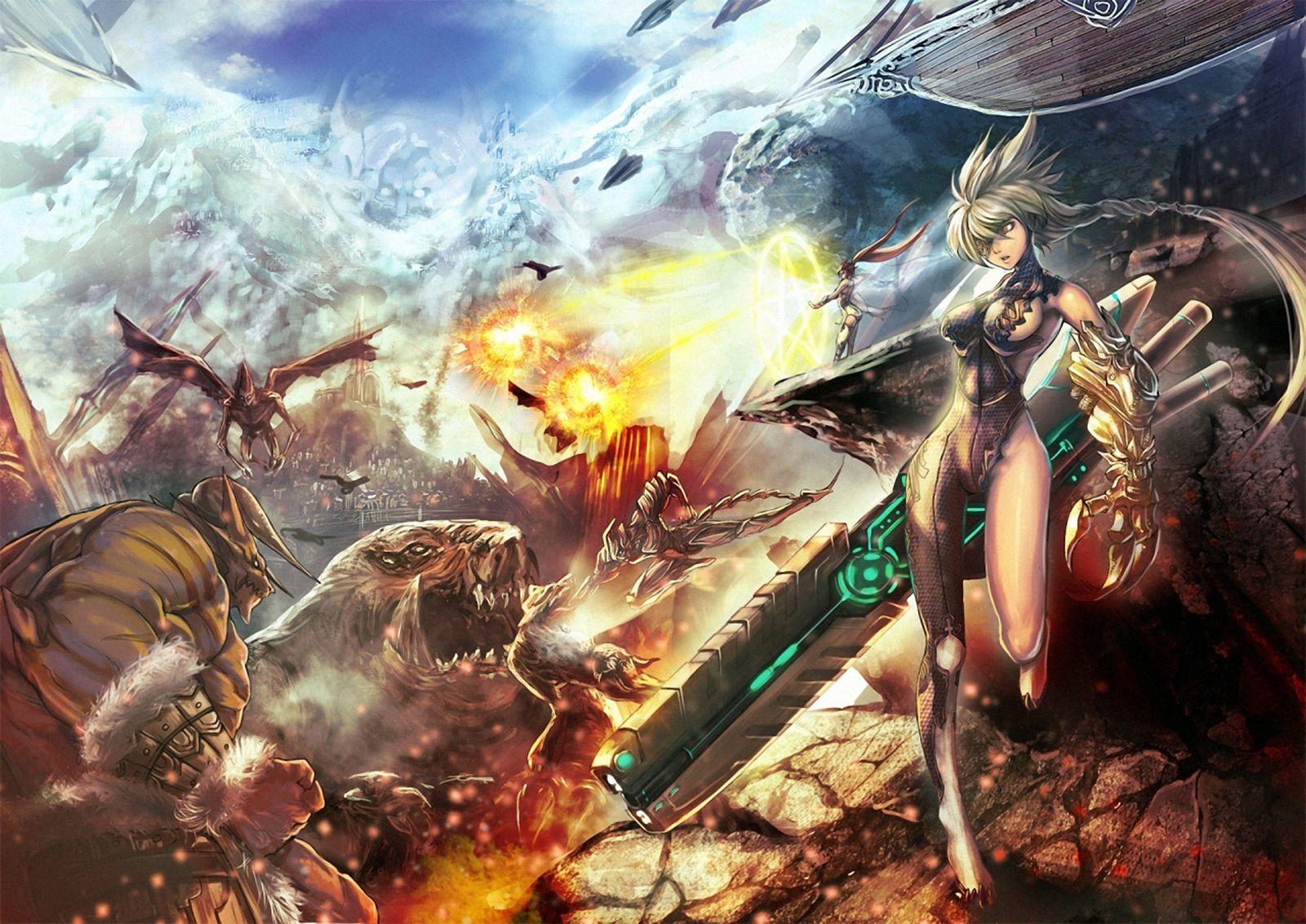 hd wallpaper: Epic Fantasy Battle 2047