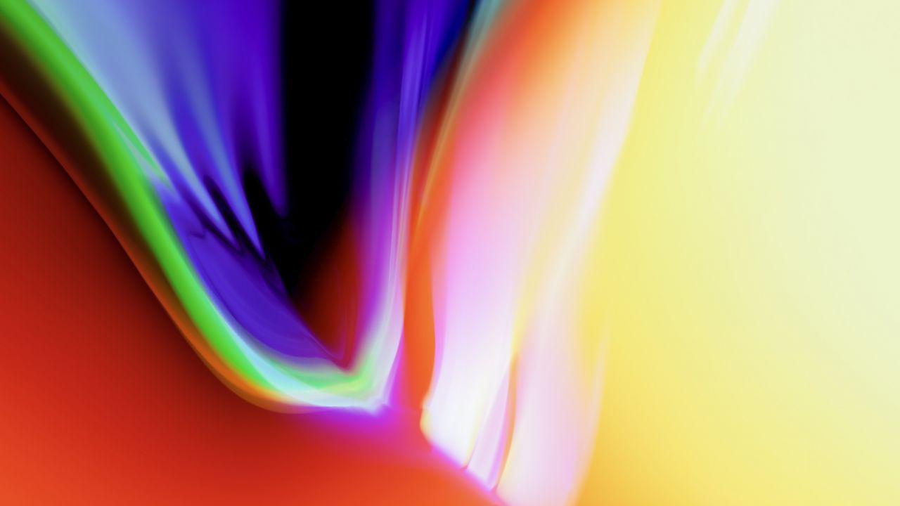 Wallpaper Colorful, Gold, iPhone X, iPhone 8, iOS 11, Stock, HD