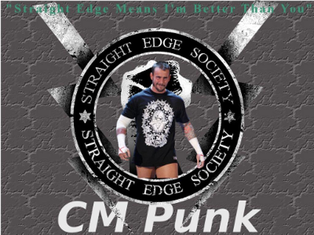 CM Punk “Straight Edge” Wallpaper. Enigmatic Generation of Wallpaper