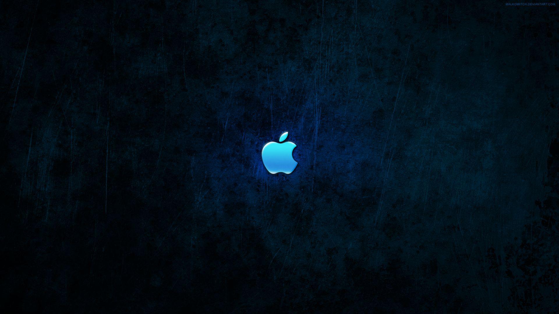 Apple Dark Blue Wallpaper