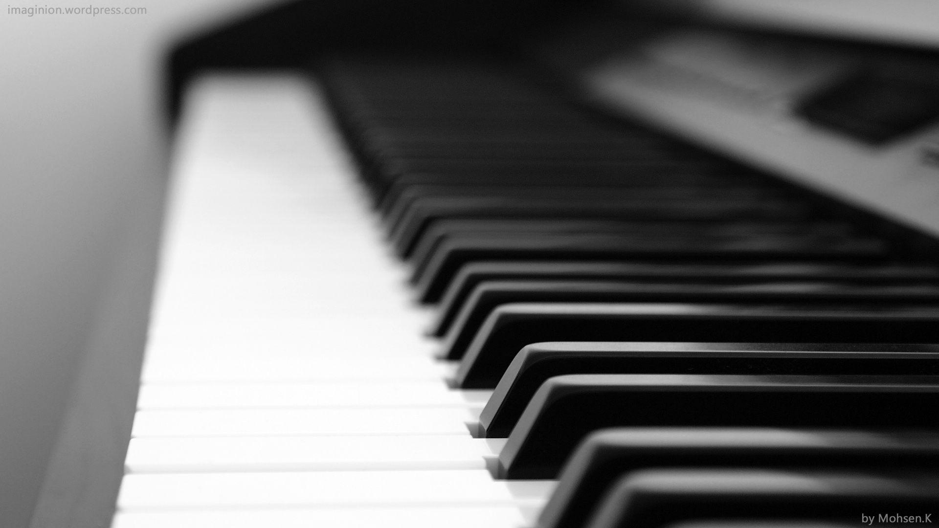 Black with White. Piano picture, White piano, Piano