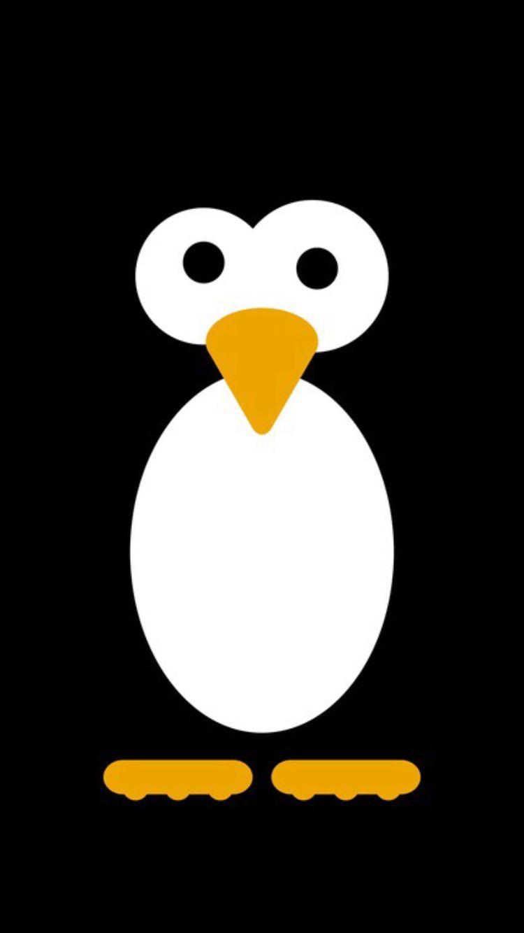 Black white penguin yellow animal. Wallpaper. Penguins