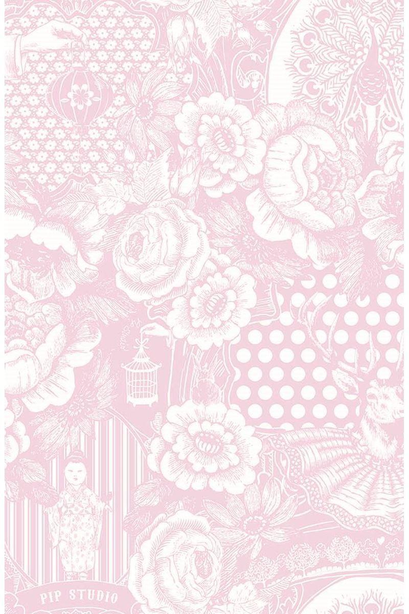 Pip Studio the Official website Peacock wallpaper baby pink