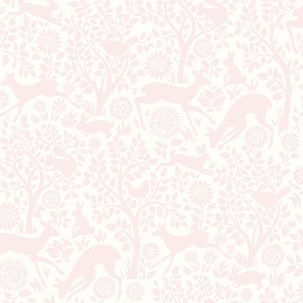 Chesapeake Anahi Light Pink Forest Fauna Wallpaper HAS01231