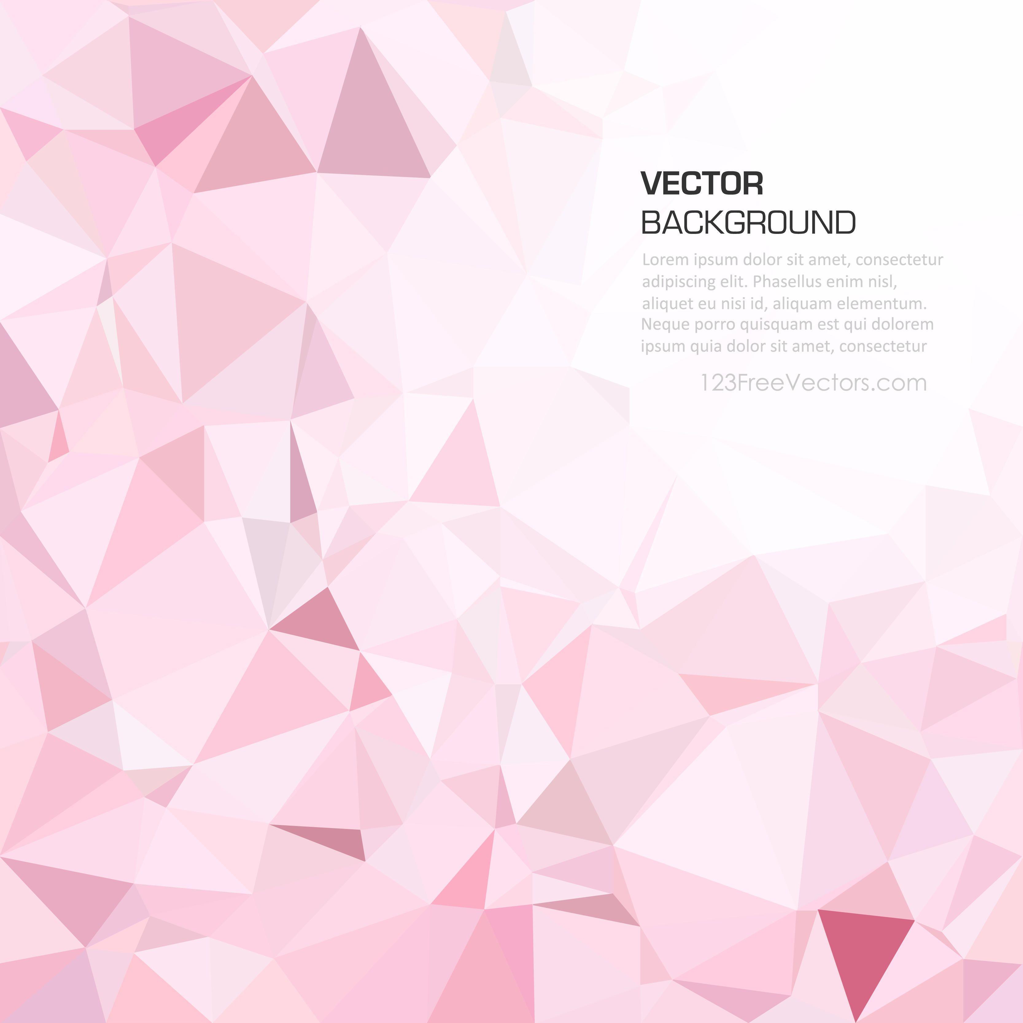 Low Poly Light Pink Wallpaper BackgroundFreevectors