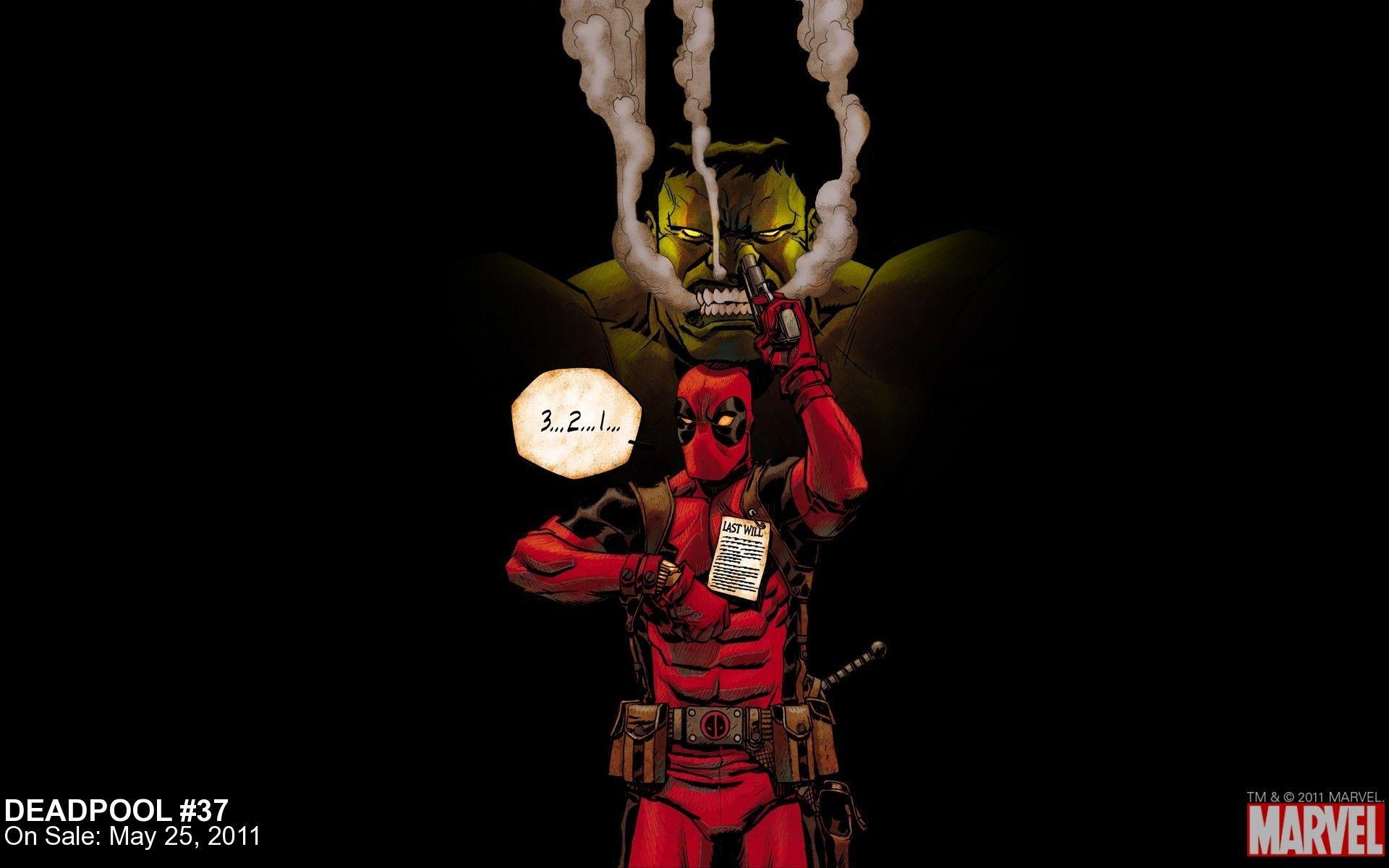 Download the Deadpool Shooting Hulk Wallpaper, Deadpool Shooting