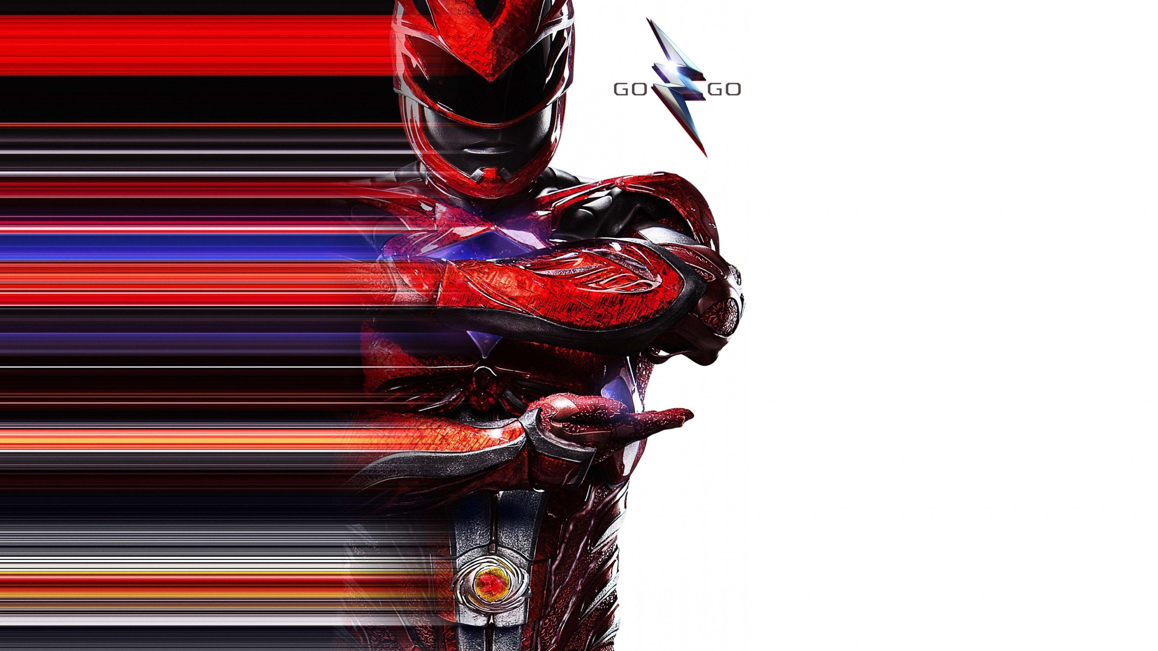 Wallpaper Power Rangers, The Red Ranger, 4K, Movies